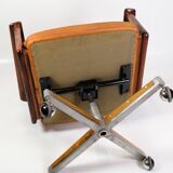 Office Chair Model 419 Made In Rosewood With Cognac Leather Seat By Arne Vodder For Sibast from 1960