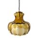 Suspension vintage en verre doré électrifiée à neuf