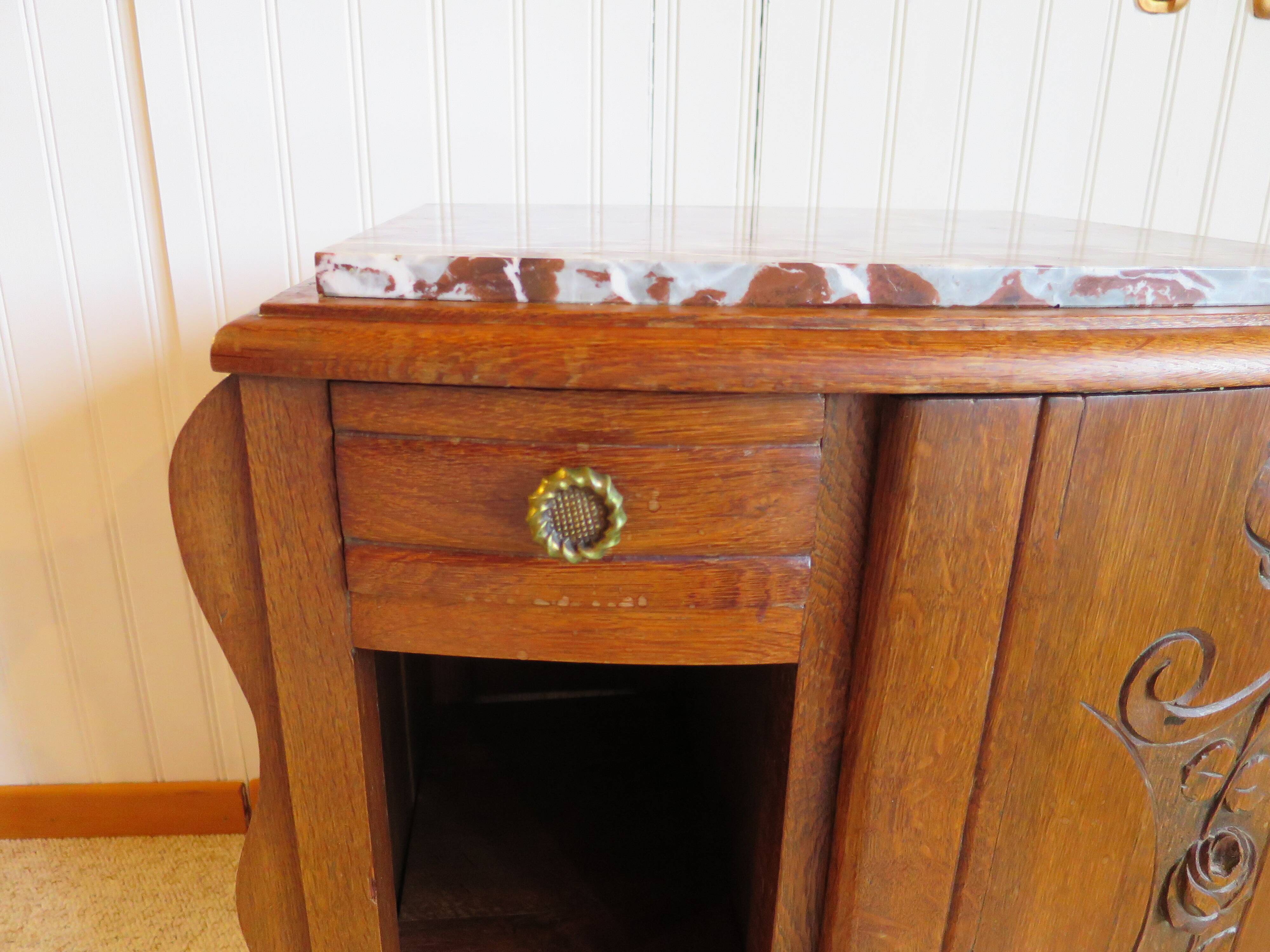 Bedside table - occasional furniture - Art Deco - 1 door - 1930s