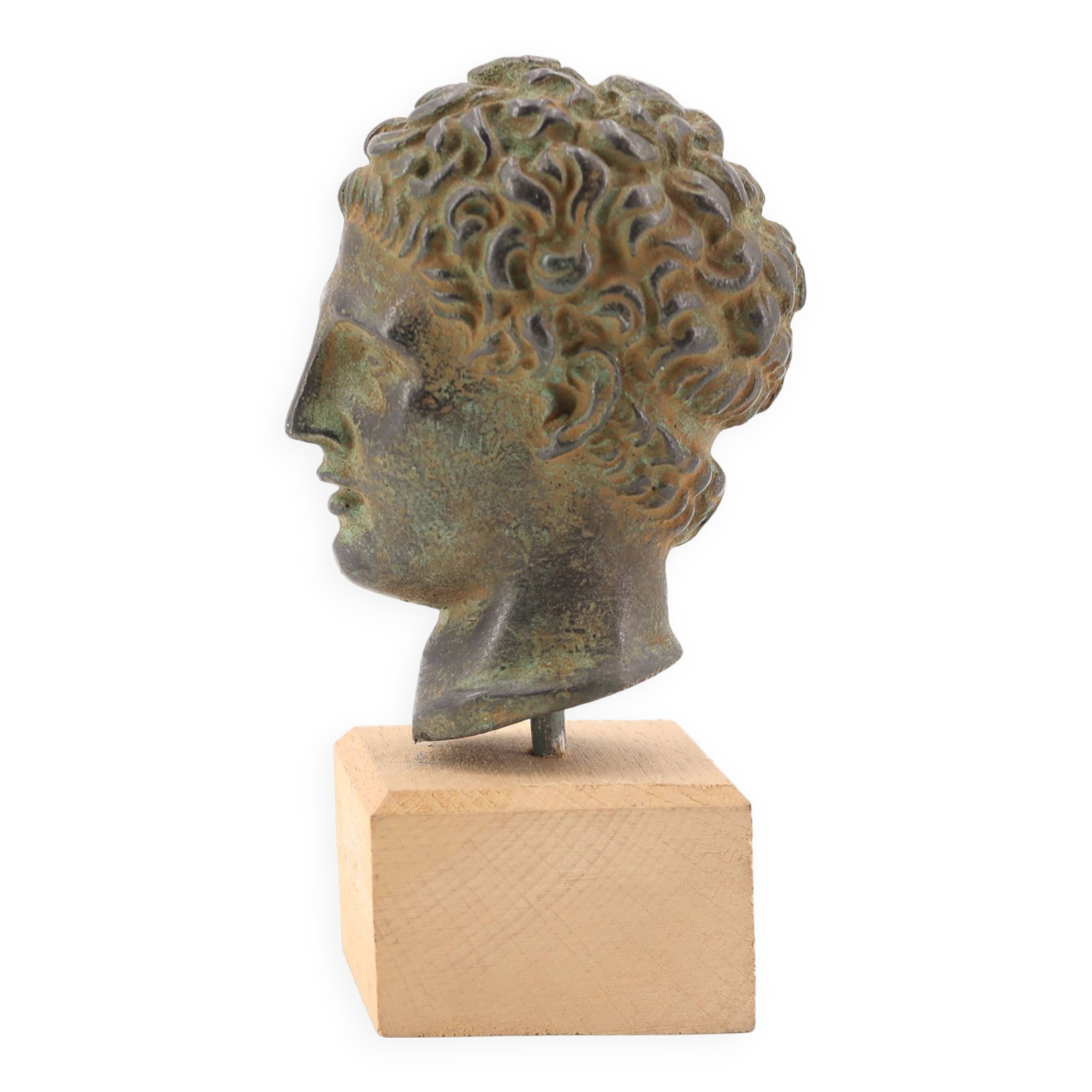 Paperweight bust of Hermes in patinated plaster, 1970s