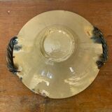 VALLAURIS Ceramic Brown & Blue Vintage Centerpiece