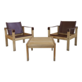 Vintage Lounge Set Leather Escriba Brazil