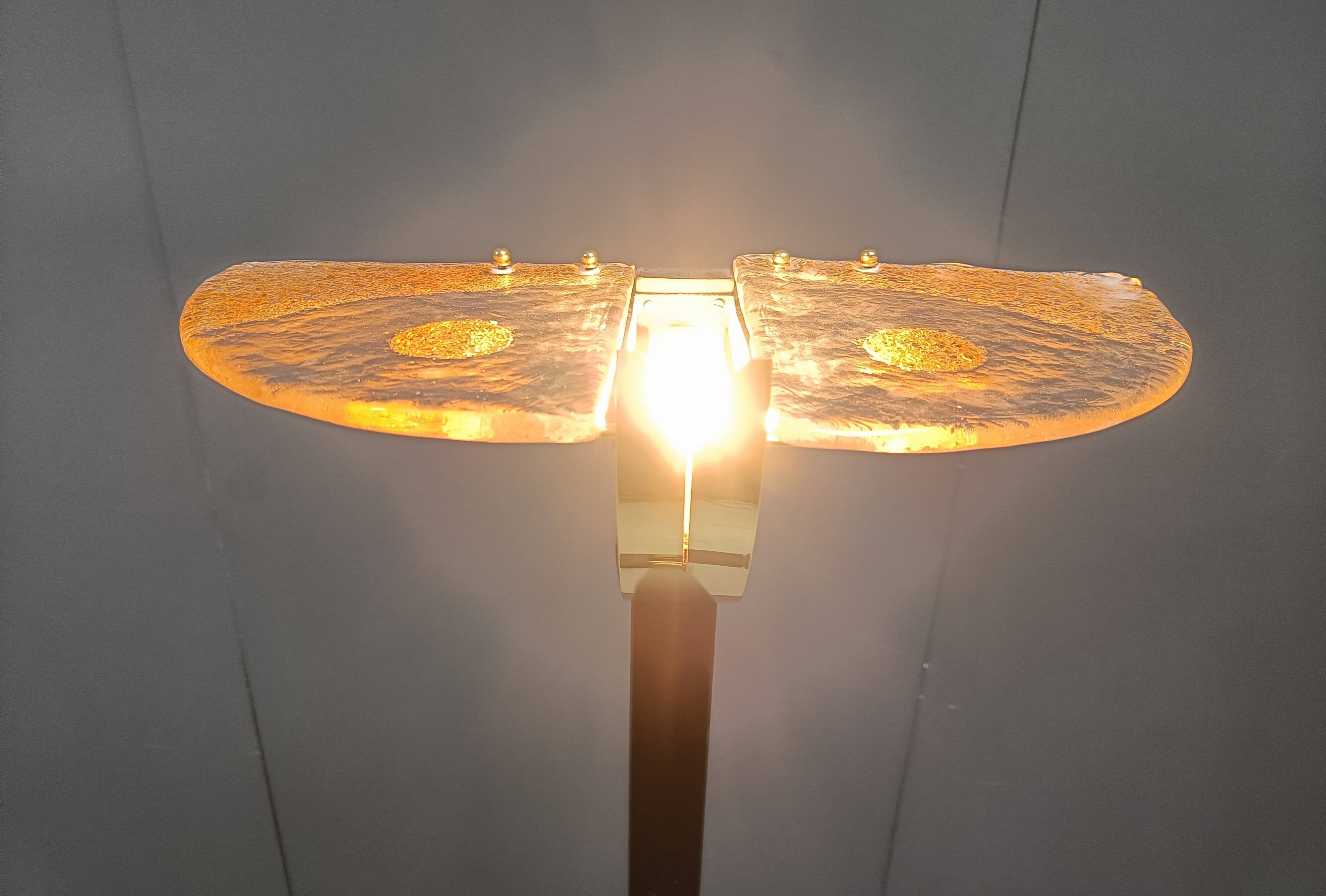 Vintage murano glass floor lamp, 1980s
