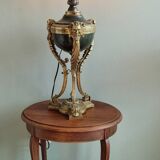 Mahogany side table with two trays, mid-20th century