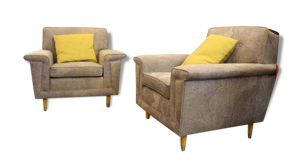 Paire de fauteuils américains