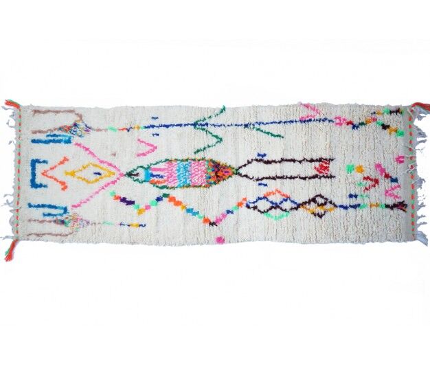 Colorful Berber Carpet 223 X 74cm