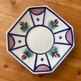 Octagonal earthenware plate