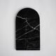 Arched plateau in medium black marble
