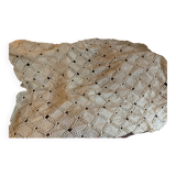 White cotton crochet bedspread