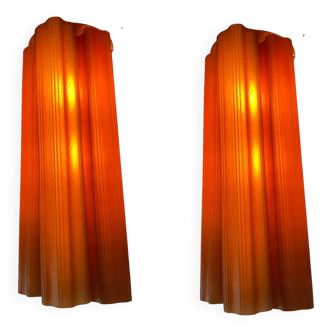 Large Glass Tronchi Sconces Set of 2 1970’s
