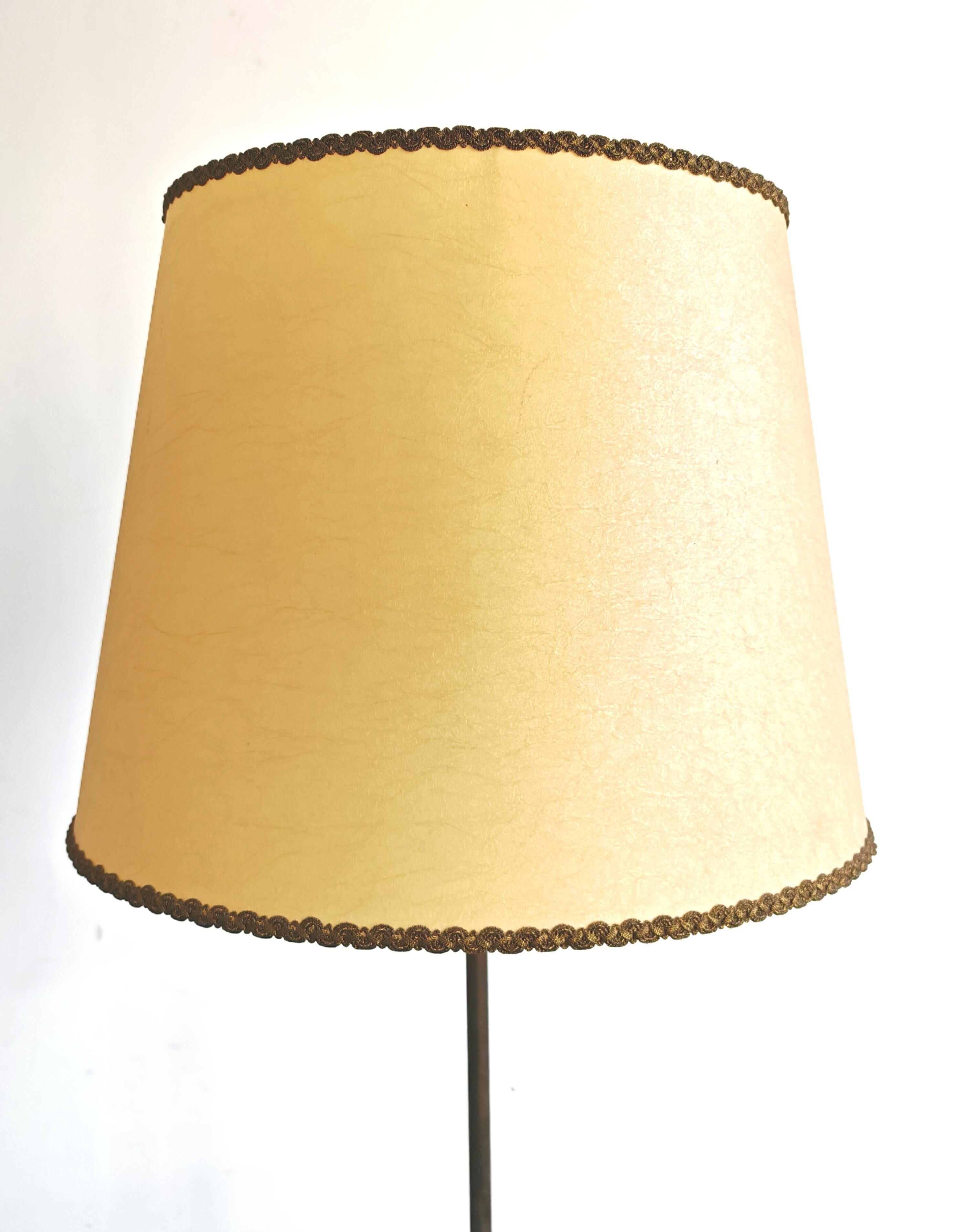 Late Art Deco floor lamp in bronze, 1940s.