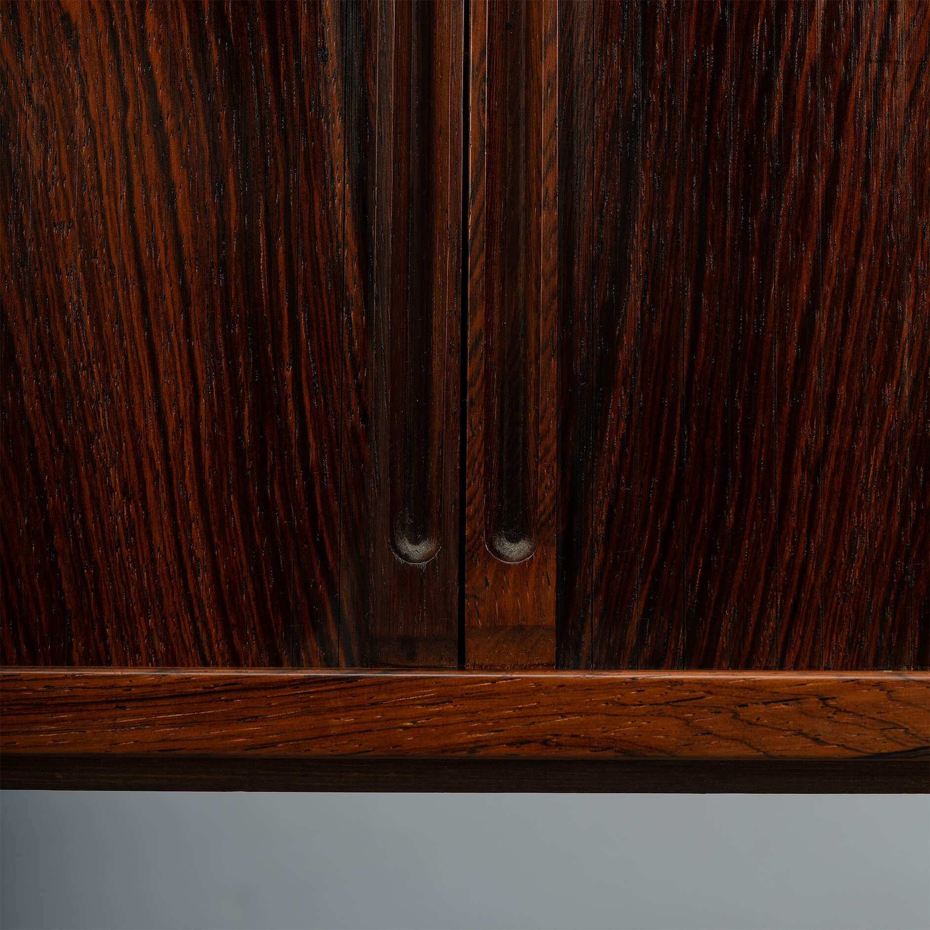 Danish Design Rosewood small chest for LP's with tambour doors, 1960s