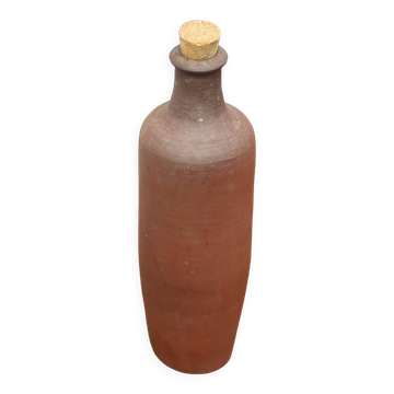 Bouteille en terre cuite vintage, bouteille décorative, poterie