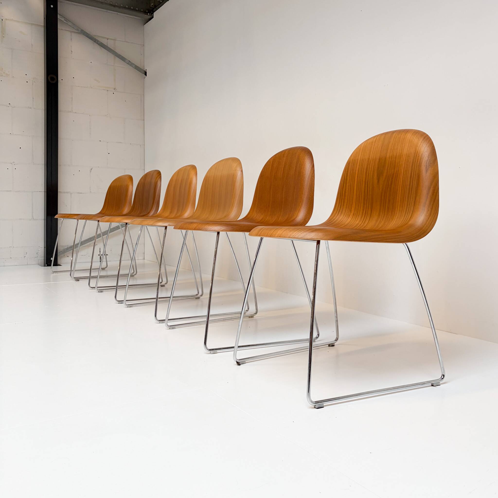Ensemble de 6 chaises de design danois Gubi 3D de Komplot Design, 2003