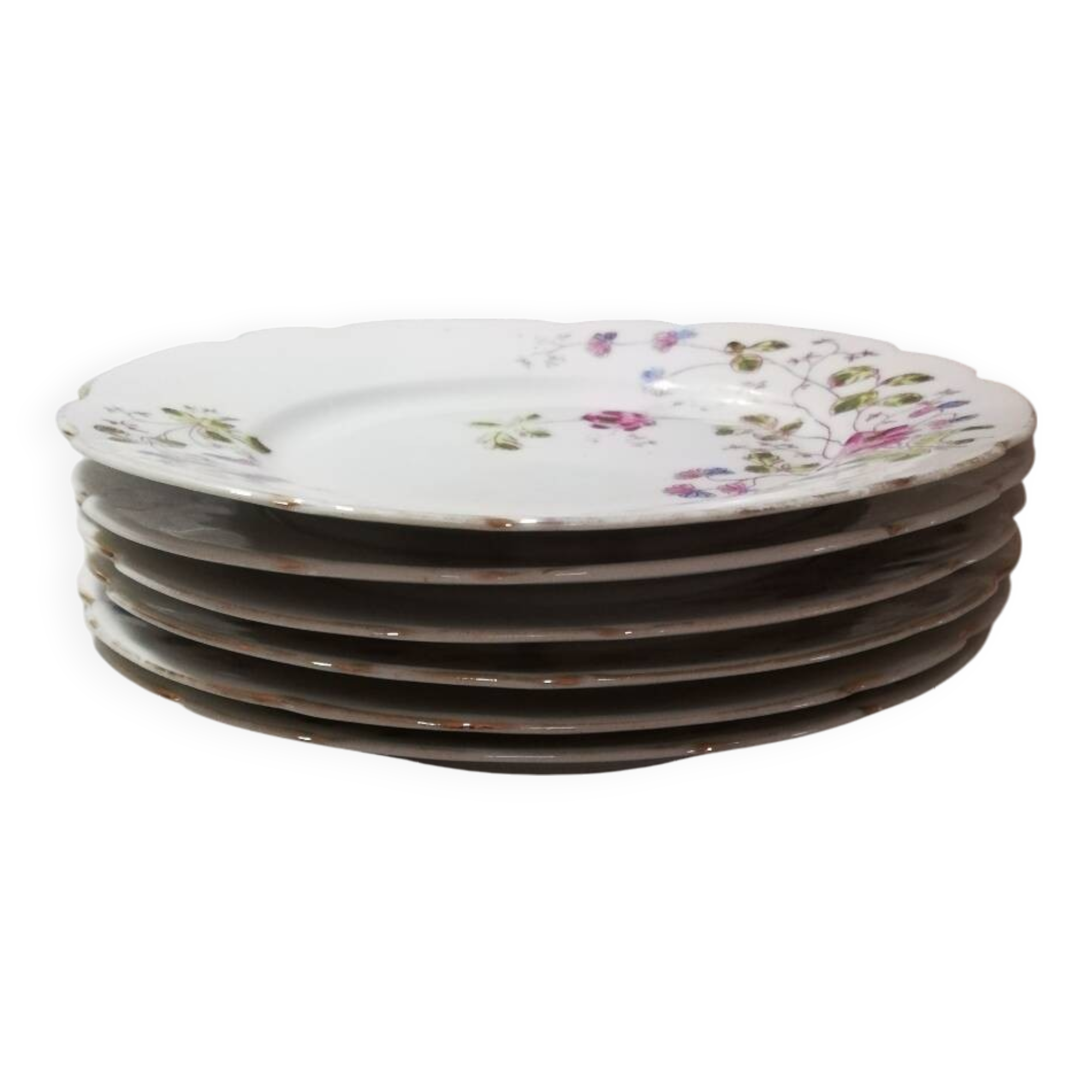 Vintage floral dessert plates