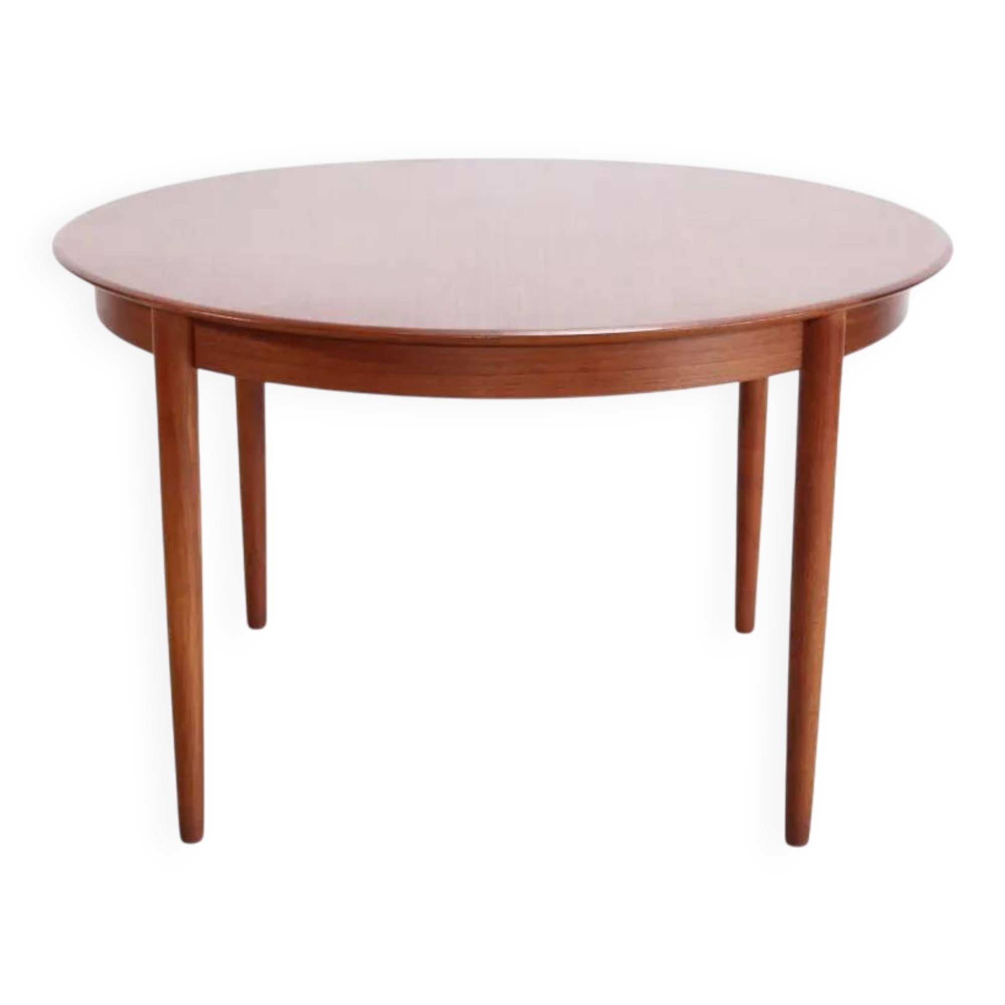 Vintage Danish design teak round dining table