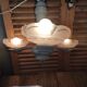 Chandelier support cast iron metal globe tulip pink glass DP 0822161