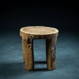 Raw wood stool