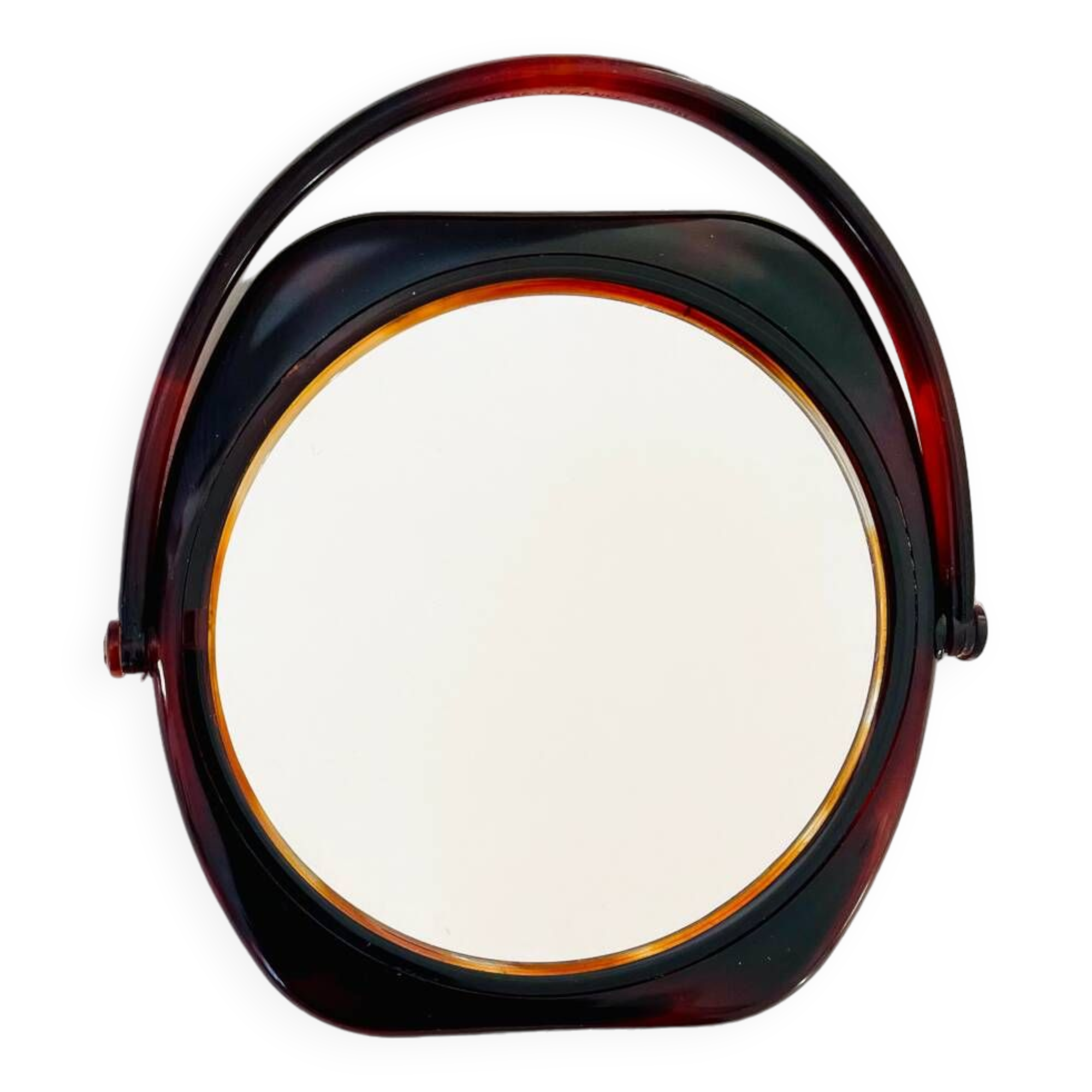 Vintage 70s tortoiseshell plastic mirror