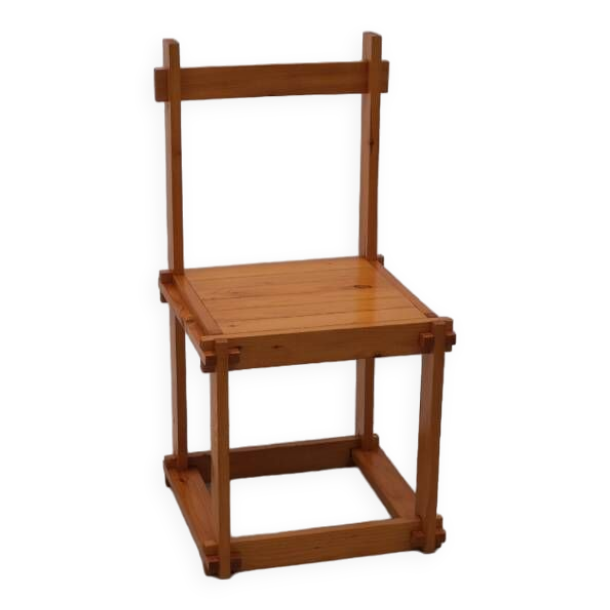 Solid pine chair, 1970