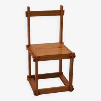 Solid pine chair, 1970