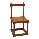 Chaise en pin massif, 1970