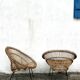 Pair of rattan armchairs