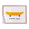 Affiche murale banane skate minimaliste 40cmx30cm