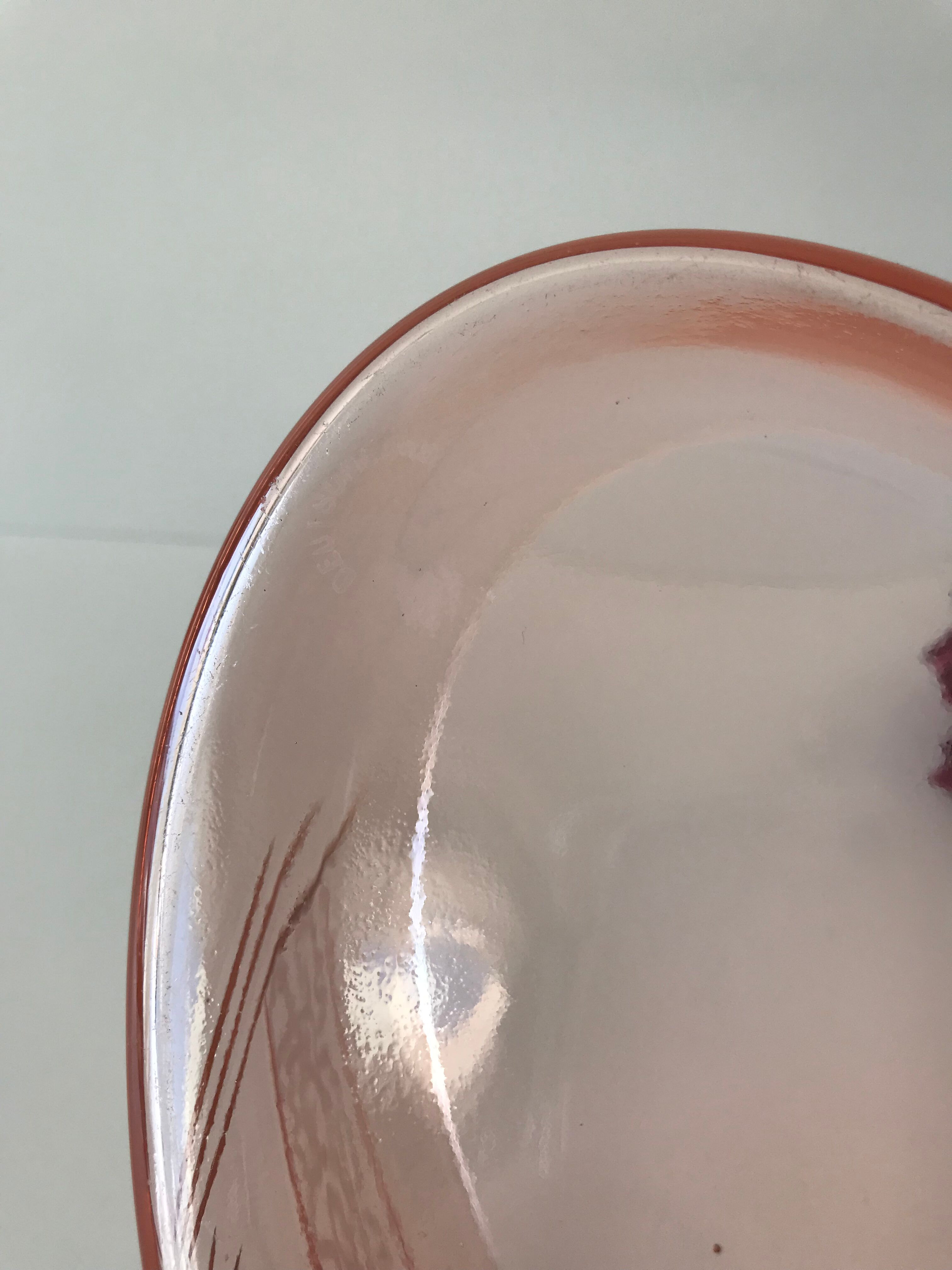 Oval glass candy