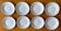 8 antique flat plates in Nimy earthenware