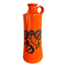 Vase pichet vintage en céramique orange
