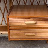 Vintage rattan desk 1960