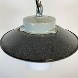 Industrial Hanging Lamp with Milk Glass, 1970s