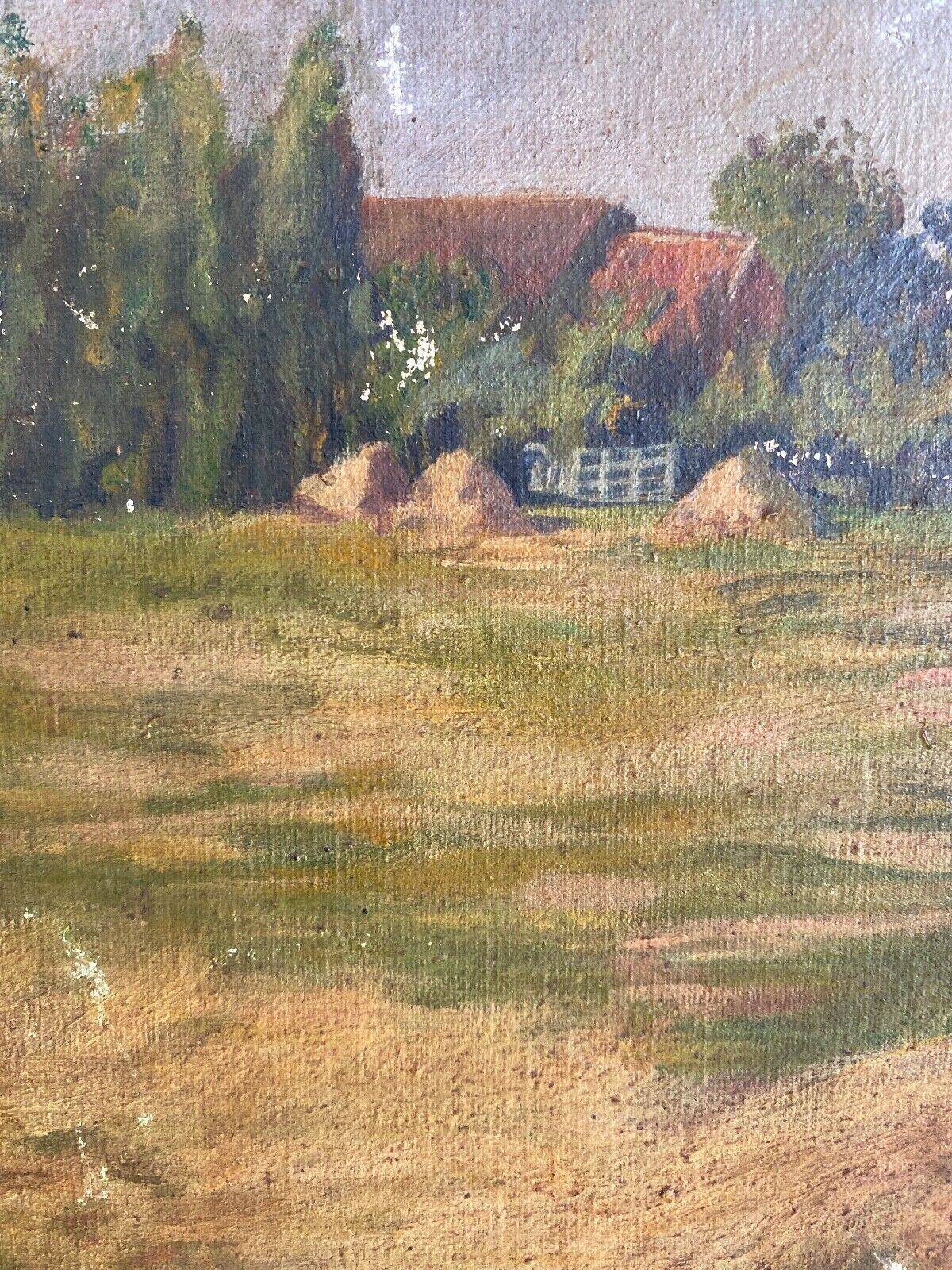 Oil on canvas by Geffroy women at the harvest early 20th century