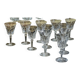 Series of 11 Sèvres crystal wine glasses Niagara model of the 1950s