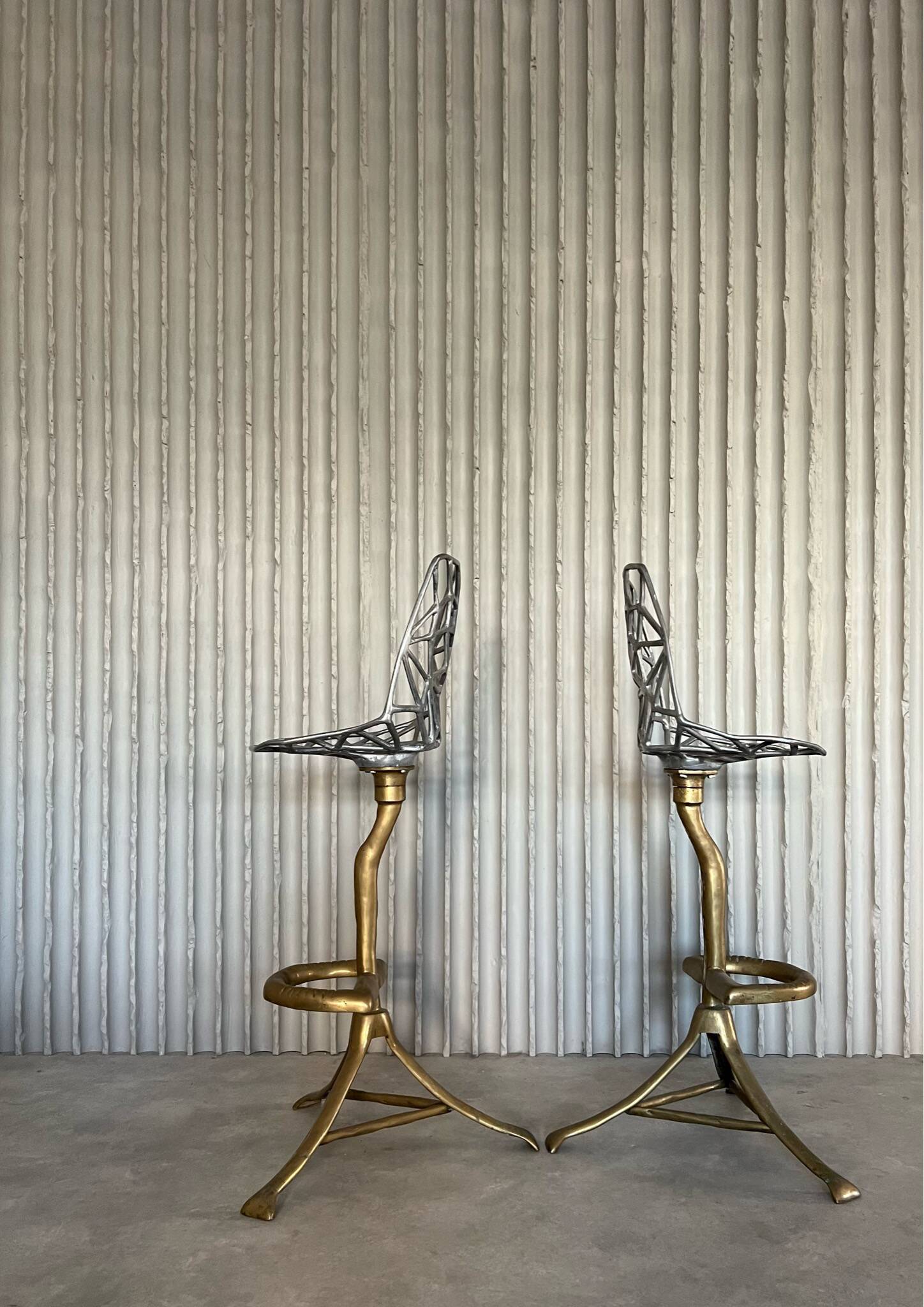 David Marshall Sculptural Barstools – Set of 2