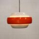 orange and white vintage lamp with chrome accent