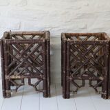 Pair of Bamboo Planters, Vivai Del Sud Style