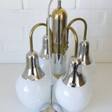 Vintage pendant lamp Art Deco style chandelier  Hanging light 1970s