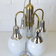 Vintage pendant lamp Art Deco style chandelier  Hanging light 1970s