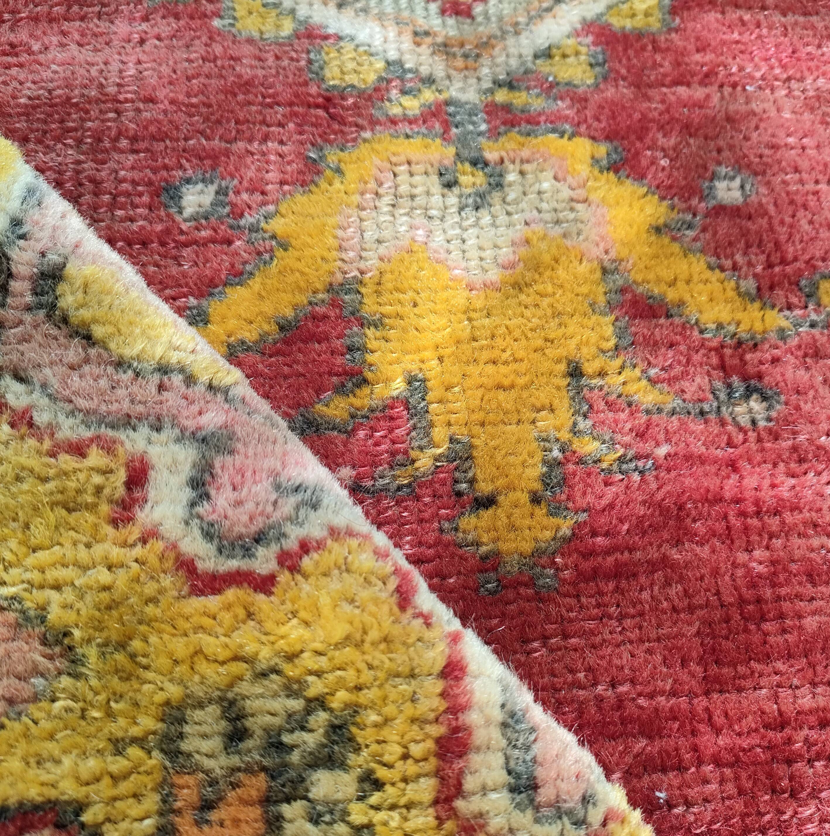 Tapis patiné orient laine fait mai 166 cm x 95 cm