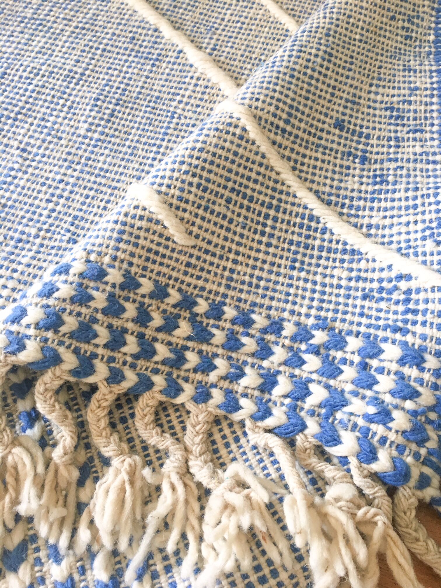 Kilim zanafi blue carpet  - 153x112cm
