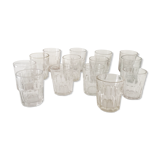 Old ribbed glasses without a foot