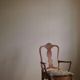 Classic Baroque style armchair in oak, made by a Danish cabinetmaker, 1930s.