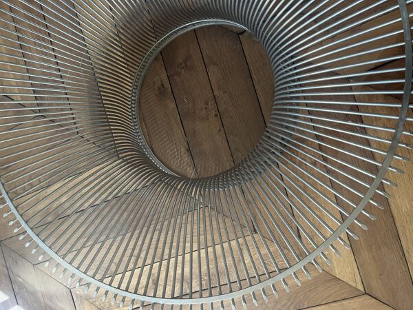 Table Basse en Acier et Verre de Warren Platner, 1962