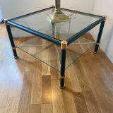 Leather-covered coffee table