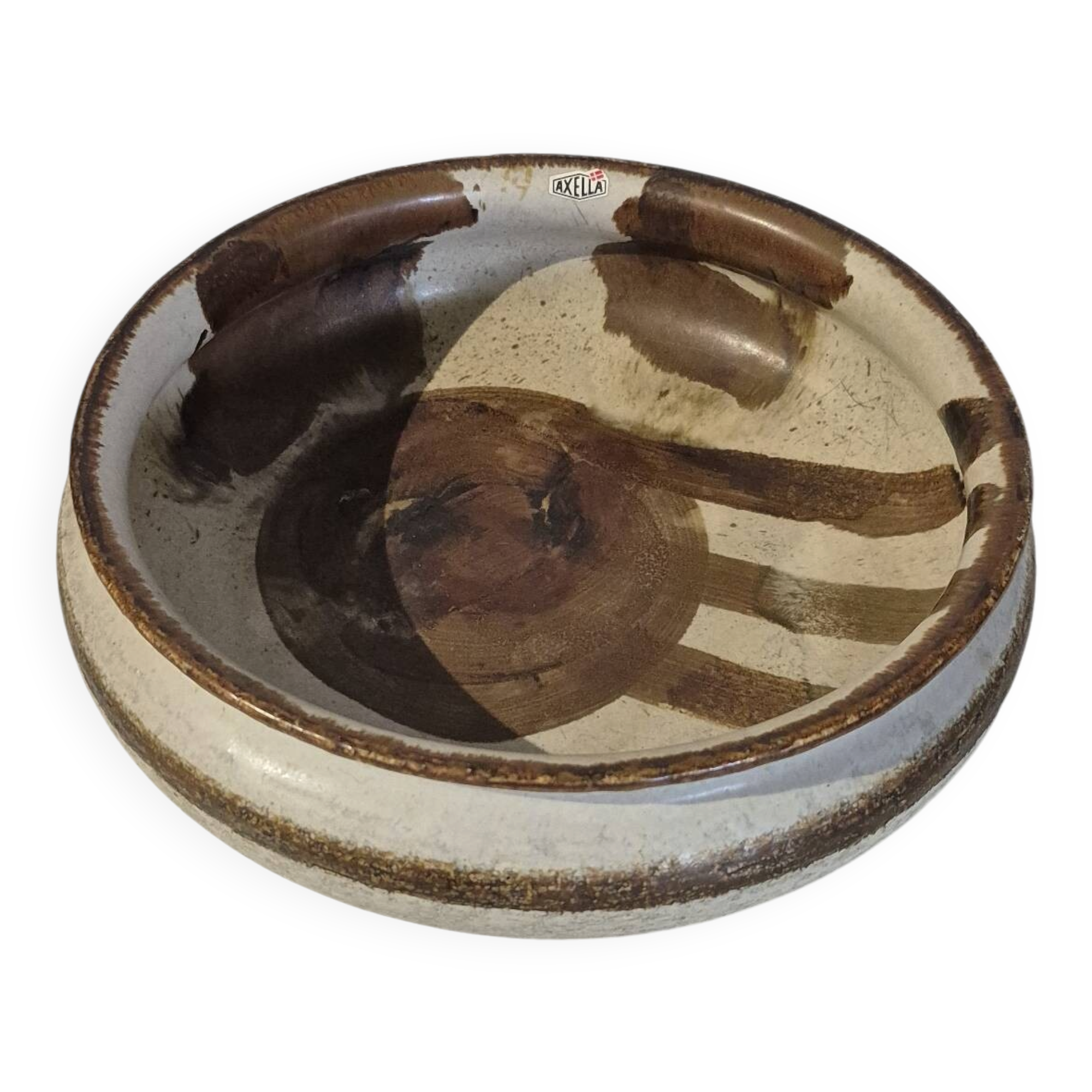 Bowl pottery Danish by Aksel Larsen for Axella 1970s