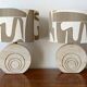 Pair of travertine lamps by Fratelli Mannelli