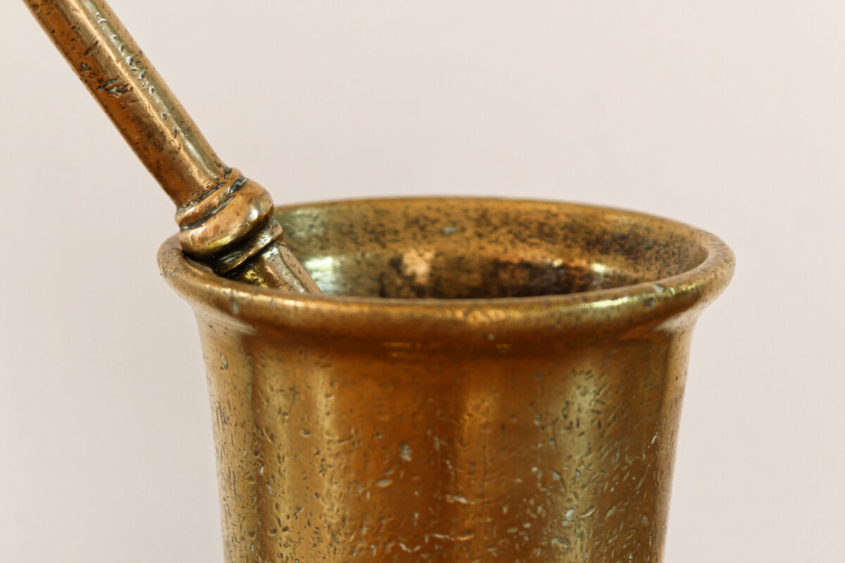 Bronze mortar and apothecary pestle
