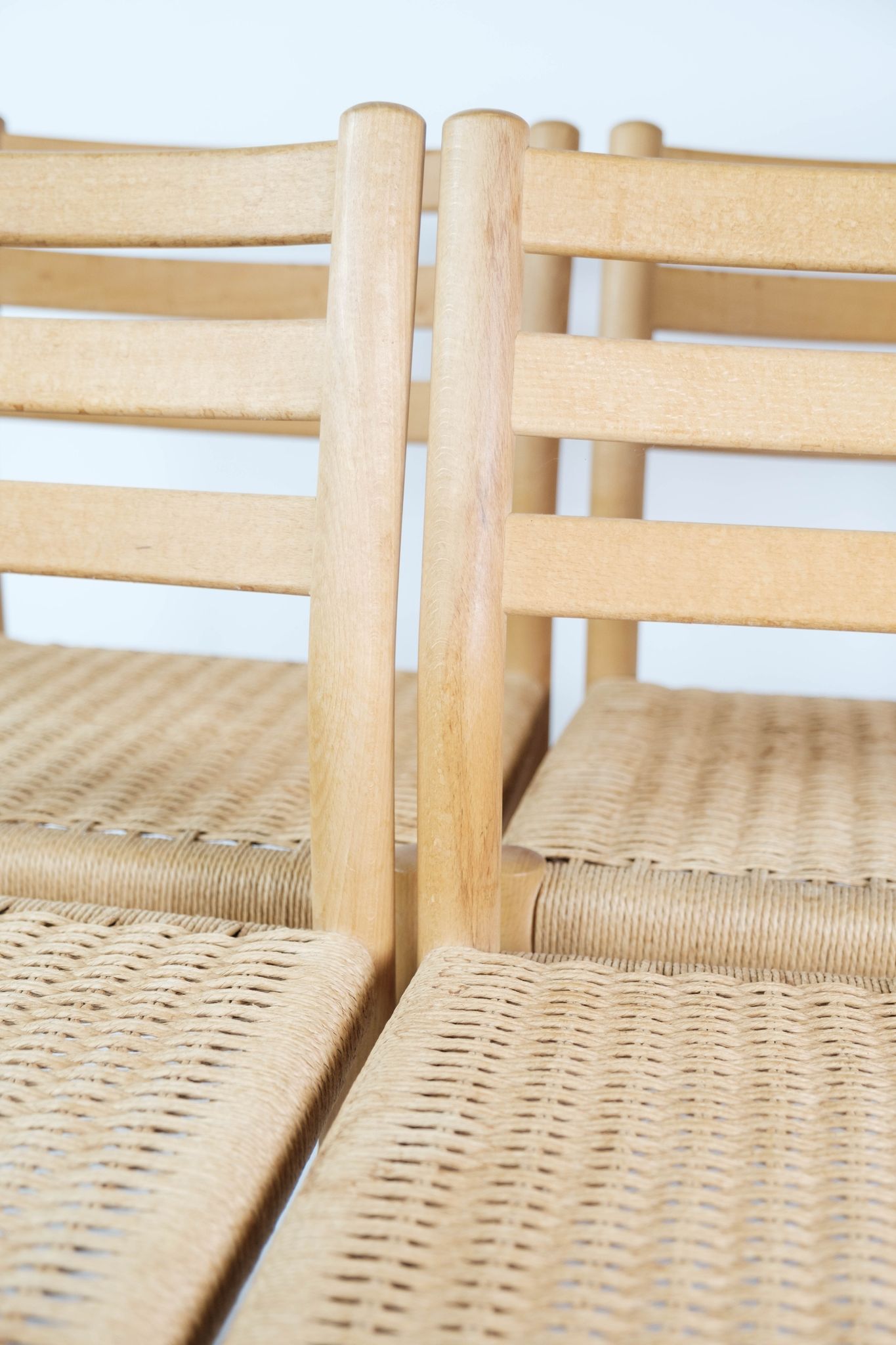 A set of four Kurt Østervig oak dining chairs for K.P. Møbler